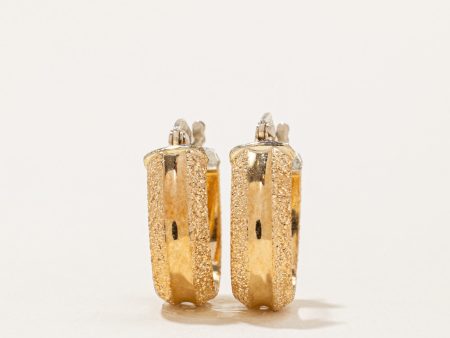 18k Yellow Gold Hoop Earrings on Sale