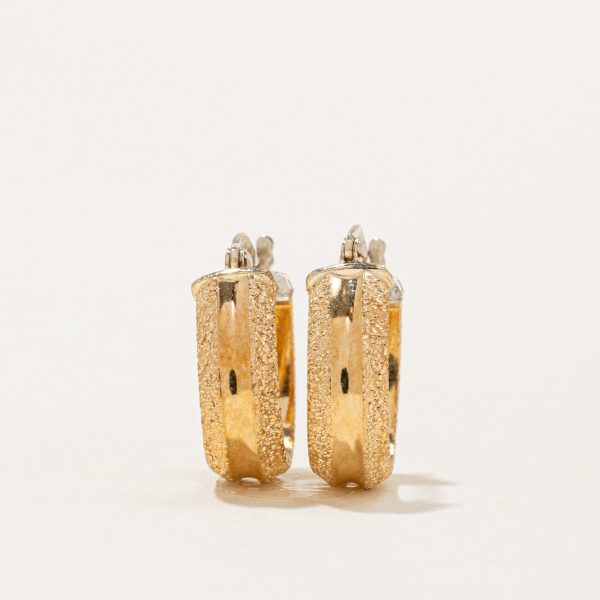 18k Yellow Gold Hoop Earrings on Sale