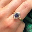 Victorian Colour Changing Sapphire & Diamond Halo Ring | 1.95ct, 0.89ctw | SZ 8.5 | Online