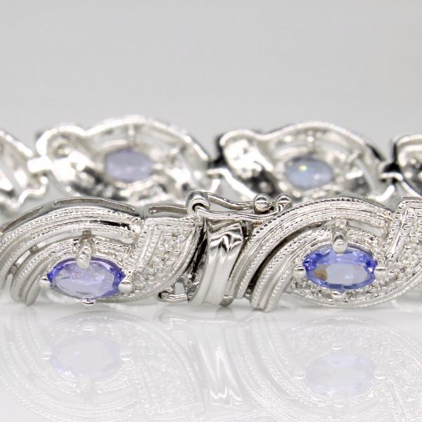 Tanzanite & Diamond Bracelet | 2.10ctw, 0.35ctw | 7.25  | Online Sale