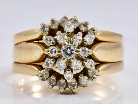 Vintage Wedding Ring Set | 0.28 ctw SZ 6.25 | Online