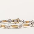 Two Tone Gold Diamond Bracelet | 0.45ctw | 7  | Hot on Sale