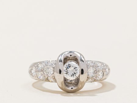 Tension Set Diamond Ring | 0.91ctw | SZ 4.75 | on Sale