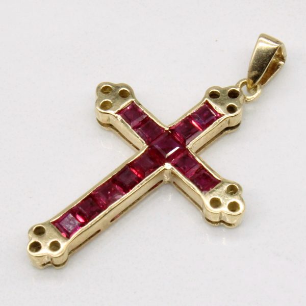 Ruby Cross Pendant | 0.65ctw | For Cheap