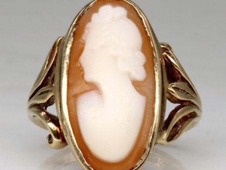 Seashell Cameo Ring | 4.00ct | SZ 6.25 | Hot on Sale