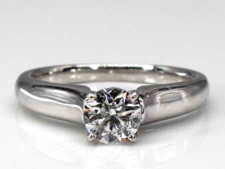 Solitaire Diamond White Gold Engagement Ring | 0.74ct I1 F | SZ 6 | Online Hot Sale