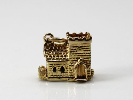 Yellow Gold Castle Pendant Online now