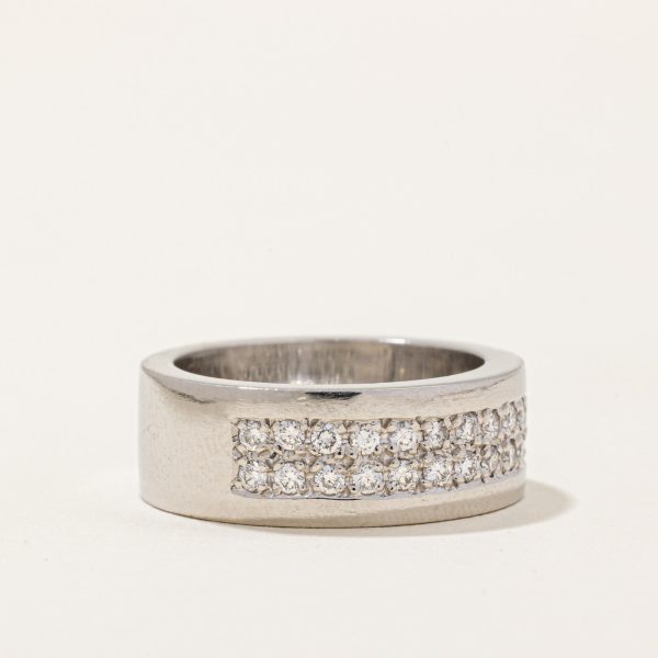 Pave Set Diamond Ring | 0.45ctw | SZ 6 | Discount