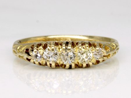 Victorian Era Old European Five Stone Diamond Ring | 0.36ctw | SZ 6.5 | For Discount