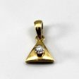 Solitaire Diamond Triangle Gold Pendant | 0.07ct | on Sale