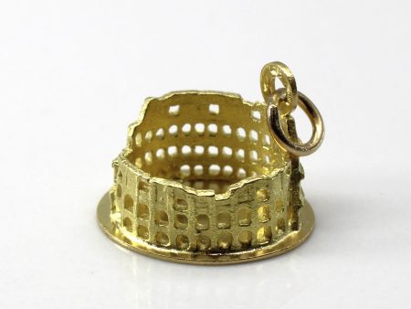 Yellow Gold Colosseum Charm Online Sale