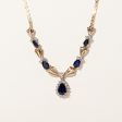 Synthetic Sapphire & Natural Diamond Necklace | 2.50ctw, 0.04ctw | 18  | For Discount