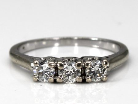 Three Stone Diamond Ring | 0.47ctw | SZ 6.75 | For Sale