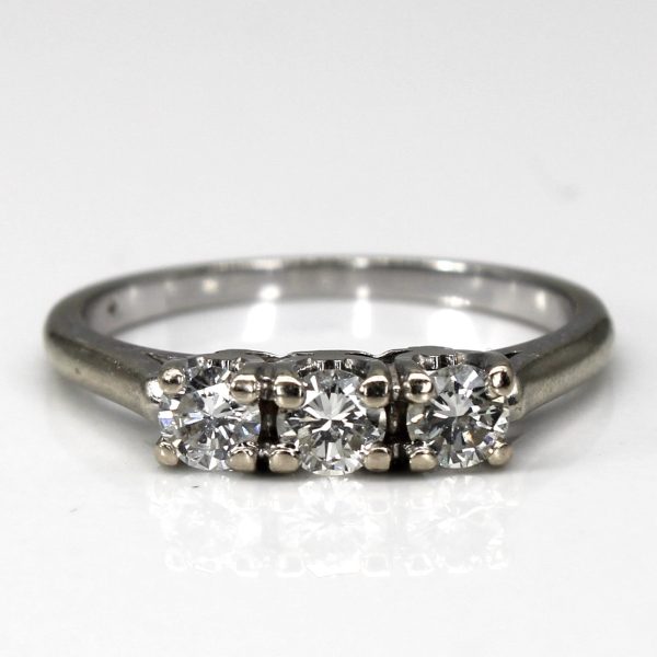 Three Stone Diamond Ring | 0.47ctw | SZ 6.75 | For Sale