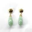 Tear Drop Jadeite Dangle Earrings | 13.00ctw | Sale