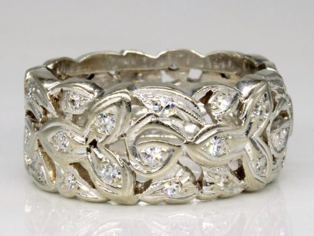 Vintage Leaf Design Diamond Ring | 0.58ctw | SZ 6.75 | Online Hot Sale