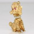 Synthetic Ruby & Natural Diamond Poodle Brooch | 0.03ctw, 0.02ctw | Online