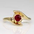 Synthetic Ruby Abstract ring | 0.27ct | SZ 6.5 | on Sale