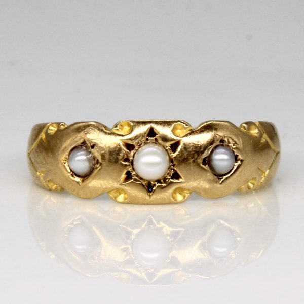 Victorian Seed Pearl Antique Ring | SZ 6.25 | Online