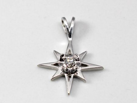 Solitaire Diamond Star Pendant | 0.07ct | For Sale