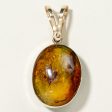 Two-Sided Larimar & Amber Pendant | 3.50ct, 1.50ct | Online Hot Sale