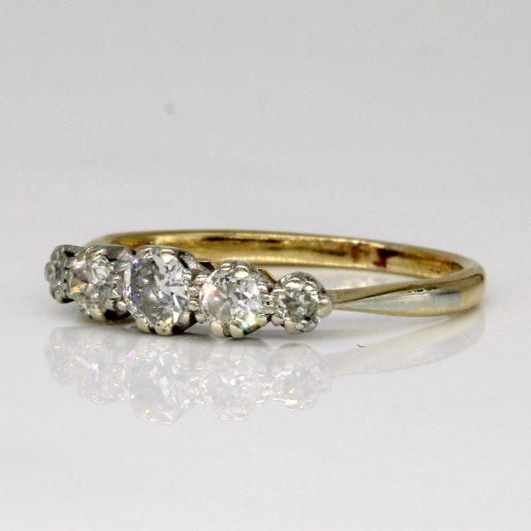 Transitional European Cut Five Diamond Ring | 0.50ctw | SZ 7 | For Cheap