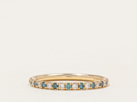 White & Blue Diamond Ring | 0.10ctw, 0.09ctw | SZ 6.5 | Online now