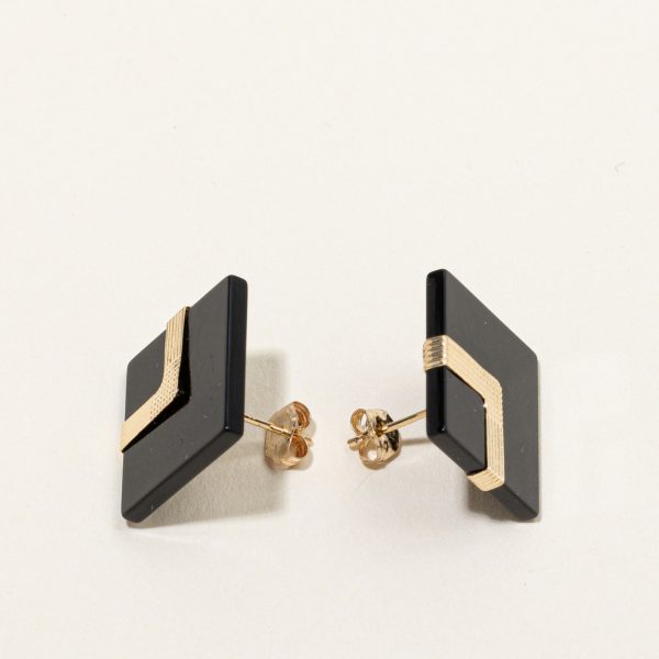 Square Onyx Earrings | 5.00ctw | on Sale