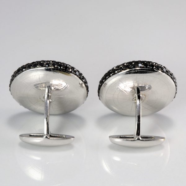 Unique Black Diamond Ace Cufflinks | 3.72 ctw | Sale