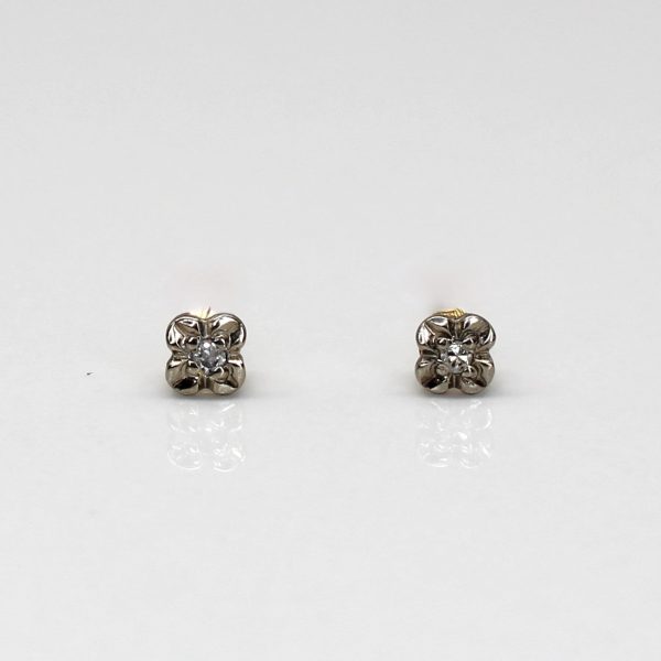 Vintage Diamond Studs | 0.02ctw | Cheap