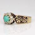 Turquoise & Diamond Cocktail Ring | 0.40ct, 0.08ctw | SZ 7.25 | For Discount