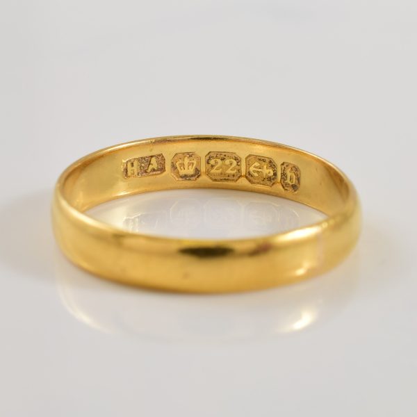 Victorian 22k Yellow Gold Plain Band | SZ 6.5 | Supply