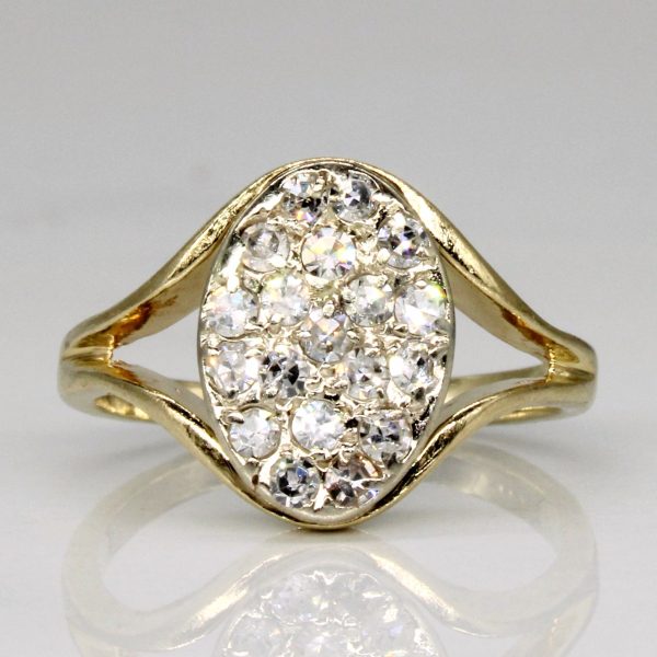 Vintage Pave Set Single Cut Diamond Ring | 0.28ctw | SZ 4.25 | Online Hot Sale