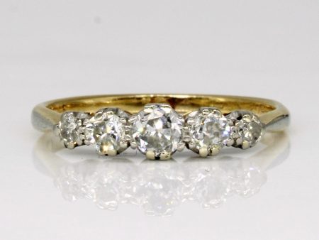 Transitional European Cut Five Diamond Ring | 0.50ctw | SZ 7 | For Cheap