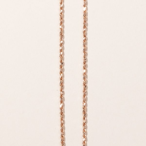 10k Rose Gold Rope Chain | 25  Online now