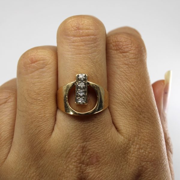 Textured Diamond Ring | 0.08ctw | SZ 6.25 | Sale