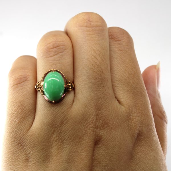 Solitaire Jadeite Ring | 4.48ct | SZ 5.5 | Online Hot Sale