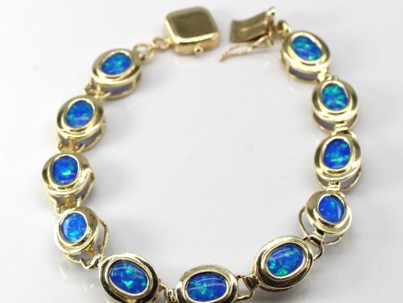 Synthetic Opal Chain Bracelet | 5.50ctw | 7 | Online now