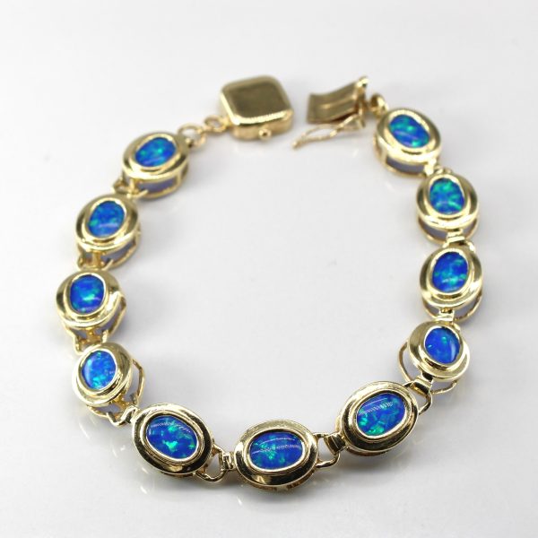 Synthetic Opal Chain Bracelet | 5.50ctw | 7 | Online now