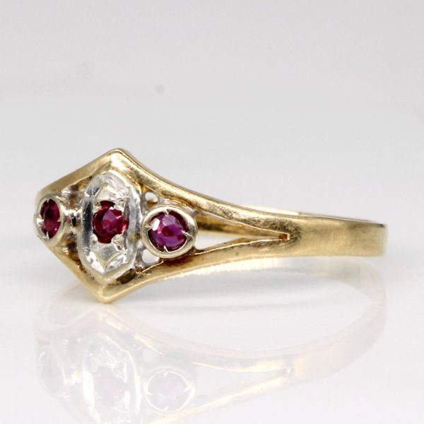 Vintage Natural & Synthetic Ruby Ring | 0.09ctw | SZ 7.5 | Online Sale