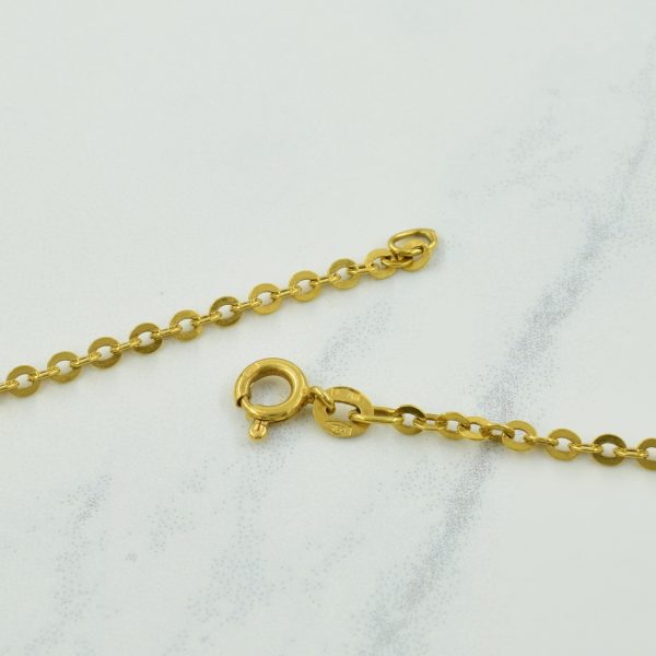 Vintage Italian 18k Yellow Gold Cable Chain | 20.5  | For Discount