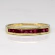 Synthetic Ruby Channel Set Ring | 0.40ctw | SZ 6.5 | For Cheap