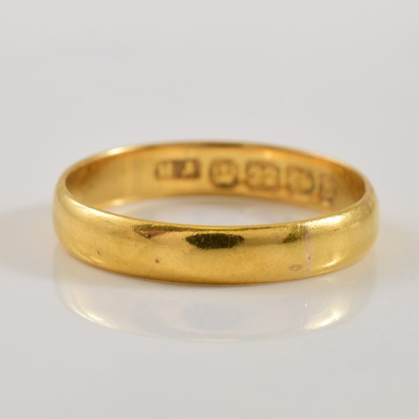 Victorian 22k Yellow Gold Plain Band | SZ 6.5 | Supply