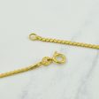 Vintage Italian 18k Yellow Gold Serpentine Chain | 19.5  | For Sale