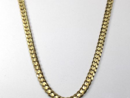 Yellow Gold Curb Link Chain | 24 | Discount