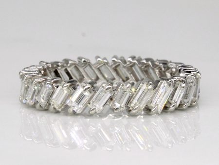 Vintage Baguette Cut Diamond Eternity Ring | 2.70ctw VS1 2 H I | SZ 8.25 | Sale