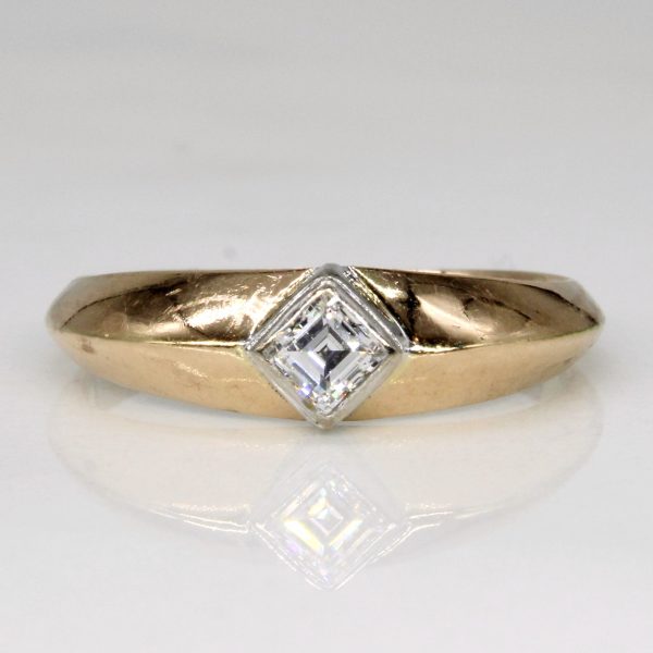 Square Cut Diamond Ring | 0.16ct | SZ 5.75 | Online Hot Sale