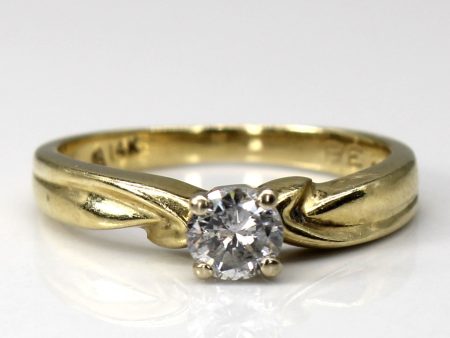 Solitaire Diamond Yellow Gold Ring | 0.33ct | SZ 5.75 | Cheap