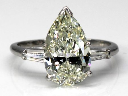 Three Stone Diamond Engagement Ring | 3.24ctw VS2 L | SZ 7.25 | Fashion