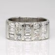 Triple Row Princess & Baguette Cut Diamond Ring | 1.78ctw | SZ 5.25 | For Sale